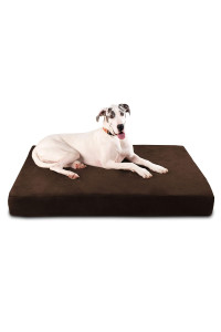 Big Barker Sleek Orthopedic Dog Bed - 7A Dog Sofa Bed for Large Dogs wWashable Microsuede cover - Sleek Elevated Dog Bed Made in The USA w 10-Year Warranty (Sleek, giant, chocolate)