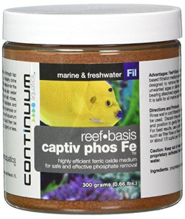 Continuum Aquatics Reef-Basis Captiv Phos Fe - Highly efficient ferric Oxide Filtration Media for Safe and Effective Phosphate Removal in Marine, Reef and Freshwater Aquaria