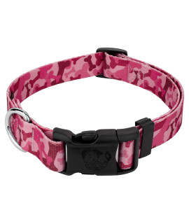 Country Brook Petz - Pink Bone Camo Deluxe Dog Collar - Made In The Usa - Camouflage Collection With 16 Rugged Designs (1 Inch, Extra Large)