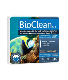 Prodibio Bio Clean, Nitrifying Bateria and Nutrients, Salt Water, 6/1 mL vials, 30 gal and up
