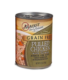 Evangers Against the grain Pulled chicken Dog Food Pack of 12