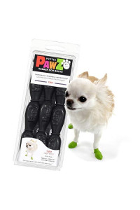 PawZ Dog Boots | Rubber Dog Booties | Waterproof Snow Boots for Dogs | Paw Protection for Dogs | 12 Dog Shoes per Pack (Tiny)