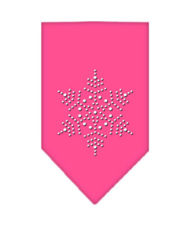 Mirage Pet Products Snowflake Rhinestone Bandana Small Bright Pink