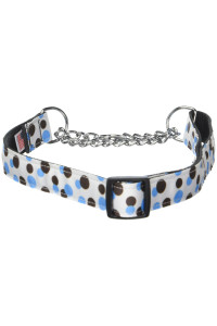 Mirage Pet Products Martingale confetti Dots Nylon collar Large Baby Blue