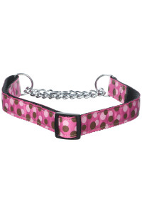 Mirage Pet Products Martingale confetti Dots Nylon collar Large Bright Pink