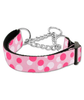 Mirage Pet Products Martingale confetti Dots Nylon collar Medium Light Pink