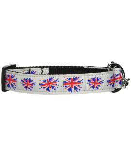 Mirage Pet Products graffiti Union Jack UK Flag Nylon Ribbon collar Martingale for Pets Medium