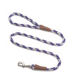 Mendota Pet Snap Leash - British-Style Braided Dog Lead, Made in The USA - Amethyst, 12 in x 4 ft - for Large Breeds