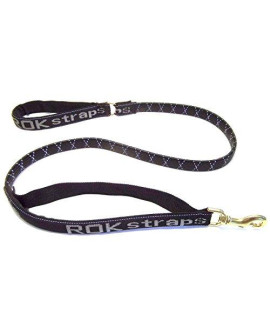 ROK Straps Dog Leash, Reflective Black, Medium for 30-60lbs Dogs