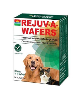 Sun chlorella Rejuv-A-Wafers Superfood Supplement for Dogs and cats - 60 Wafers
