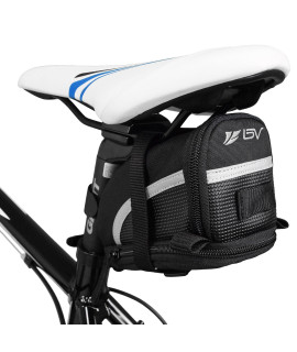 BV Bicycle Strap-On Saddle BagSeat Bag, (Small)