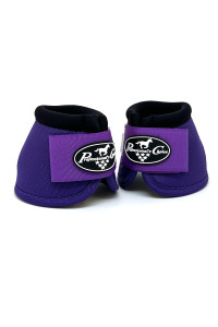 Professionals choice Ballistic Overreach Bell Boots for Horses Superb Protection, Durability comfort Quick Wrap Hook Loop Sold in Pairs Small Purple