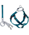 2 Hounds Design Freedom No Pull Dog Harness | Adjustable Gentle Comfortable Control for Easy Dog Walking |for Small Medium and Large Dogs | Made in USA | Leash Included | 5/8" MD Teal