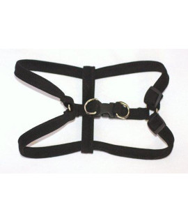 The Dog Squad 11-13-Inch Ultra Suede Skinny Mini Step-in Pet Harness Small Black