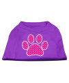 Mirage Pet Products Pink Swiss Dot Paw Screen Print Shirt X-Large Purple