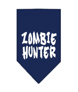 Mirage Pet Products Zombie Hunter Screen Print Bandana Small Navy Blue