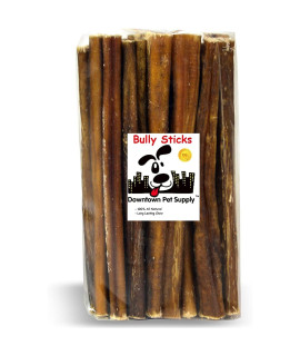 Downtown Pet Supply 6 Junior Bully Sticks for Small Dogs and Puppies - Dog Dental Treats & Rawhide-Free Dog chews - Dog Treats with Protein Vitamins & Minerals - Thin 25 Pack
