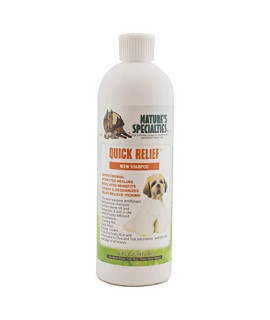 Nature's Specialties Quick Relief Anti-Microbial Medicated Dog Neem Shampoo Concentrate for Pets, Natural Choice for Professional Groomers, Helps Relieve Itching, Made in USA, 16 oz