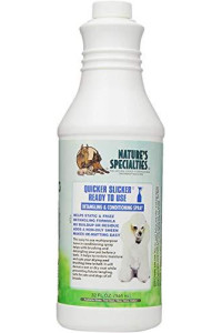 Natures Specialties Dog Detangling Conditioner Spray for Pets, Leave-in, Made in USA, Quicker Slicker, 32oz