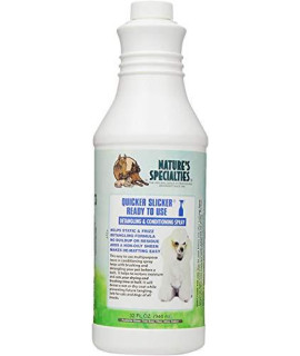 Natures Specialties Dog Detangling Conditioner Spray for Pets, Leave-in, Made in USA, Quicker Slicker, 32oz