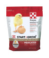 Purina Start & grow Startergrower Medicated Feed crumbles, 5 lb bag