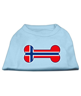 Mirage Pet Products 16-Inch Bone Shaped Norway Flag Screen Print Shirts for Pets X-Large Baby Blue