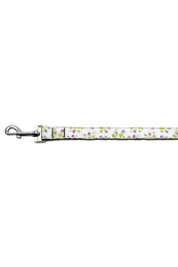 Mirage Pet Products Roses Nylon Ribbon Leash for Pets 1-Inch by 4-Feet Purple