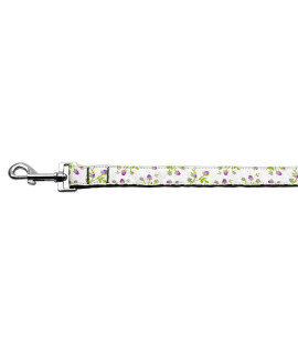 Mirage Pet Products Roses Nylon Ribbon Leash for Pets 1-Inch by 4-Feet Purple