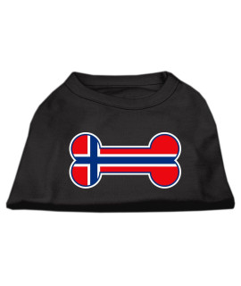 Mirage Pet Products 20-Inch Bone Shaped Norway Flag Screen Print Shirts for Pets 3X-Large Black