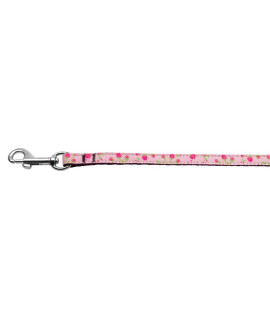 Mirage Pet Products Roses Nylon Ribbon Leash for Pets 38-Inch by 4-Feet Light Pink