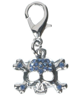 Mirage Pet Products Lobster claw Skull charm for Pets Blue