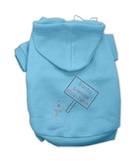 Mirage Pet Products 20-Inch Santa Stop Here Hoodies, 3X-Large, Baby Blue