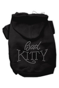 Mirage Pet Products 18-Inch Bad Kitty Rhinestud Hoodie, XX-Large, Black