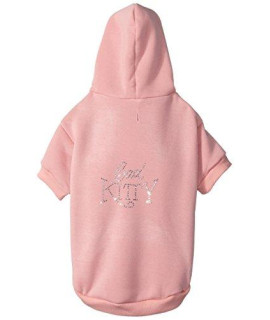 Mirage Pet Products 18-Inch Bad Kitty Rhinestud Hoodie, XX-Large, Pink