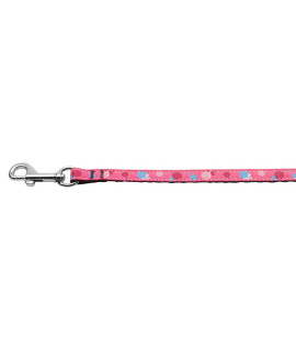 Mirage Pet Products Lollipops Nylon Ribbon Leash for Pets 38-Inch by 4-Feet Bright Pink