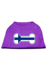 Mirage Pet Products Bone Shaped Finland Flag Screen Print Shirts Purple XL (16)