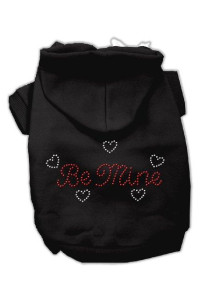 Mirage Pet Products 8-Inch Be Mine Hoodies, X-Small, Black