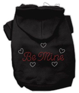 Mirage Pet Products 8-Inch Be Mine Hoodies, X-Small, Black