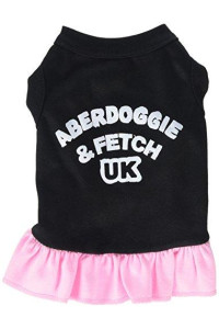 Mirage Pet Products 58-02 LGBKPK 14 Aberdoggie UK Dresses Black with Light Pink, Large