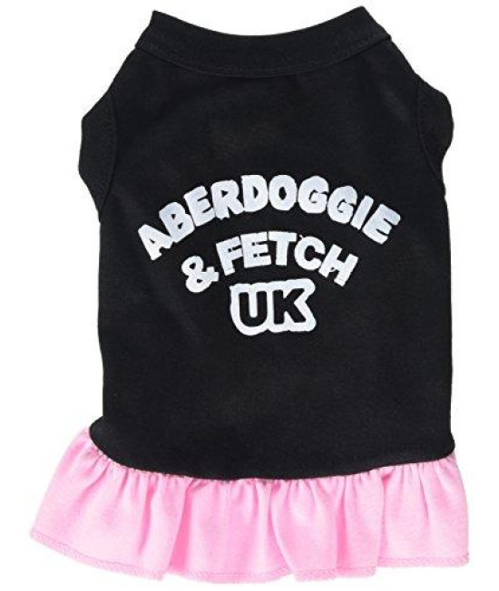 Mirage Pet Products 58-02 LGBKPK 14 Aberdoggie UK Dresses Black with Light Pink, Large
