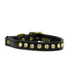Mirage crystal cat Safety w Band collar Black 12