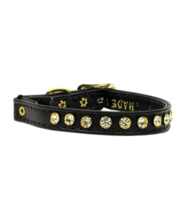 Mirage crystal cat Safety w Band collar Black 12