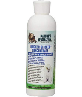 Natures Specialties Dog Conditioner Spray Concentrate for Pets, Concentrate 15:1, Made in USA, Quicker Slicker, 8oz
