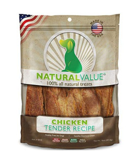 Loving Pets Natural Value All Natural Soft Chew Chicken Tenders Dog Treat, 14-Ounce