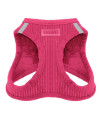 Voyager Step-In Plush Dog Harness - Soft Plush, Step In Vest Harness for Small and Medium Dogs by Best Pet Supplies - Fuchsia corduroy, XL (chest: 205 - 23)
