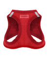 Voyager Step-In Plush Dog Harness - Soft Plush, Step In Vest Harness for Small and Medium Dogs by Best Pet Supplies - Red corduroy, S (chest: 145 - 16)