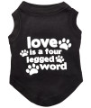 Mirage Pet Products Love is a Four Leg Word Screen Print Shirt Black Sm (10)