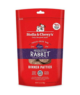 Stella & Chewys Freeze-Dried Raw Absolutely Rabbit Dinner Patties Dog Food, 5.5 oz. Bag
