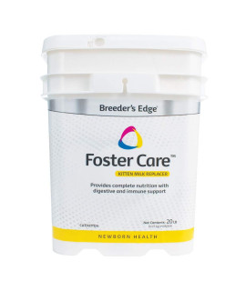 Breeder's Edge Foster Care Feline- Powdered Milk Replacer- for Kittens & Cats- 20 lbs