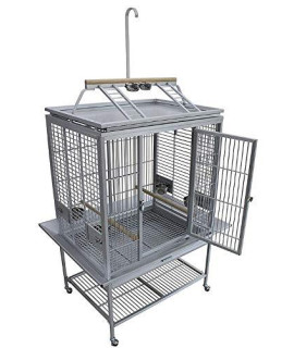 Kings cages AcP 3325 Play TOP Aluminum Parrot cAgE Bird Toy Toys African grey (Silver Play TOP)